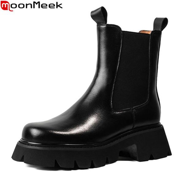 boots moonmeek 2021 genuine leather thick heels platform autumn winter women fashion ankle black
boots moonmeek 2021 genuine leather thick heels platform autumn winter women fashion ankle black