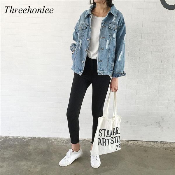 women's jackets korean denim jacket 2021 fashion autumn casual loose turn-down collar washed female coat, Black;brown
women's jackets korean denim jacket 2021 fashion autumn casual loose turn-down collar washed female coat, Black;brown