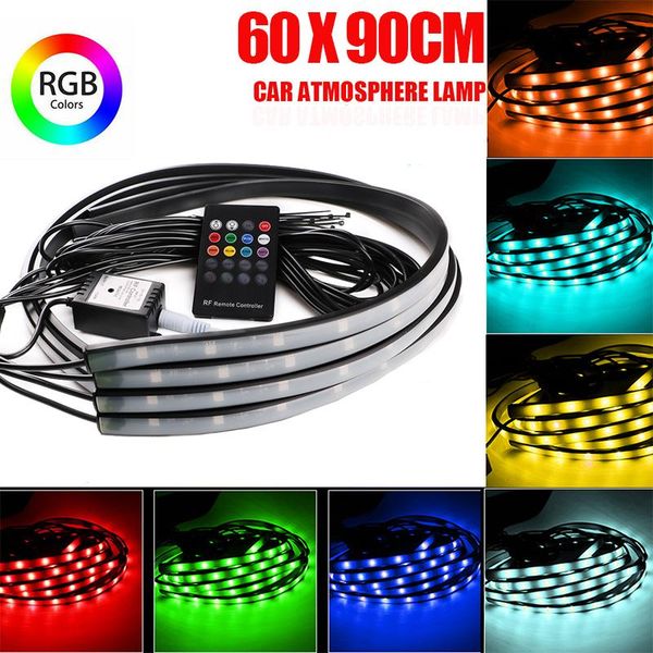 interior&external lights 4pcs 60*90cm car underglow flexible strip light led music remote control rgb tube underbody neon decorative atmosph
interior&external lights 4pcs 60*90cm car underglow flexible strip light led music remote control rgb tube underbody neon decorative atmosph