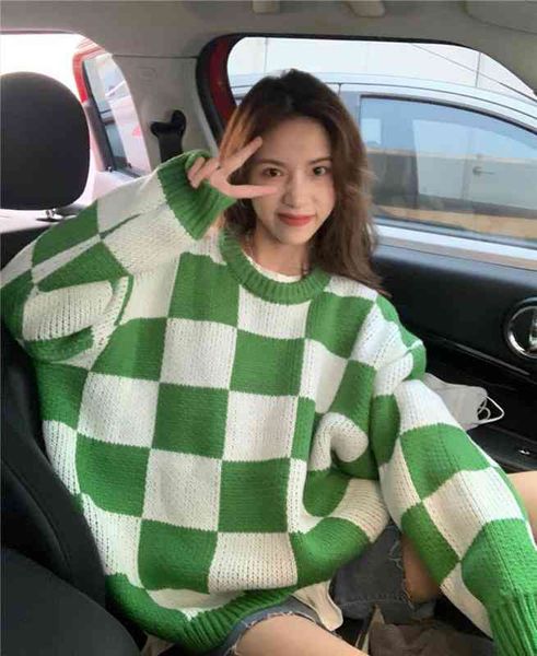 autumn winter sweater women korean fashion plaid o-neck pullovers streetwear oversized sweate jumper warm long sleeve top, White;black
autumn winter sweater women korean fashion plaid o-neck pullovers streetwear oversized sweate jumper warm long sleeve top, White;black