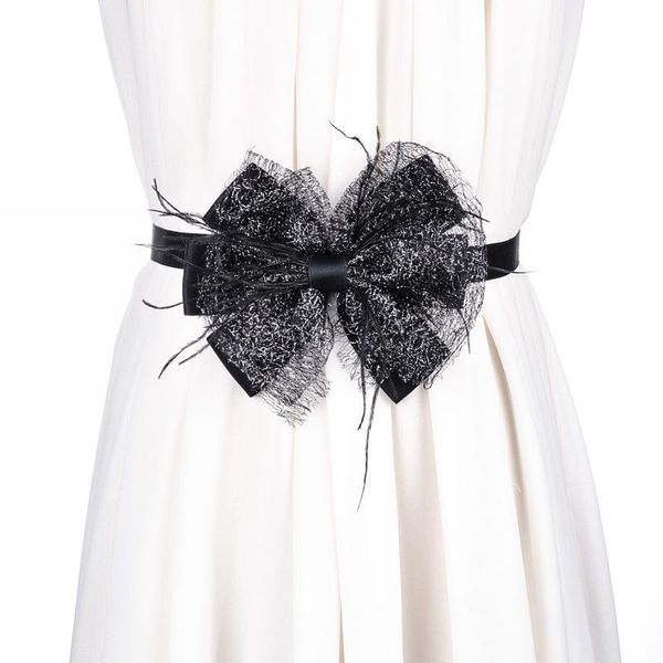 belts fashion elegant bow women's belt knotted ribbon streamer for women lace decorative skirt waist chain pd19, Black;brown
belts fashion elegant bow women's belt knotted ribbon streamer for women lace decorative skirt waist chain pd19, Black;brown