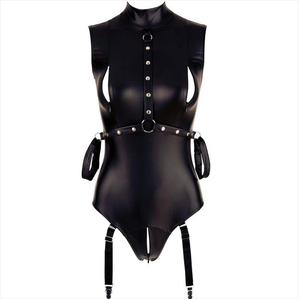 women's jumpsuits & rompers open crotch bodycon sleeveless fashion pu leather rivet bandage black romper skinny zipper overalls femme, Black;white
women's jumpsuits & rompers open crotch bodycon sleeveless fashion pu leather rivet bandage black romper skinny zipper overalls femme, Black;white