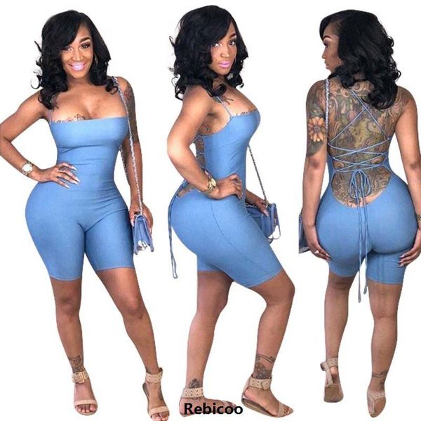 women's jumpsuits & rompers spaghetti strap retro short playsuit strapless sleeveless fitness bodysuit summer female backless womens ju, Black;white
women's jumpsuits & rompers spaghetti strap retro short playsuit strapless sleeveless fitness bodysuit summer female backless womens ju, Black;white