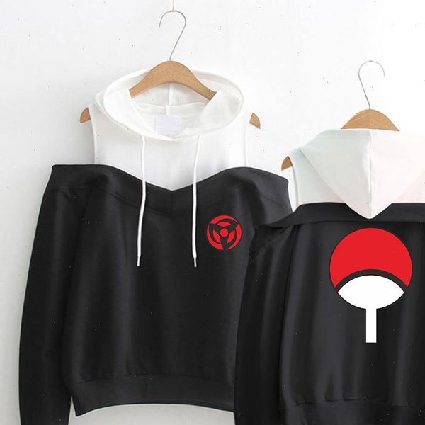 wejnxin hip hop off shoulder hoodies anime naruto design sweatshirt naruto hoodies brand clothing, Black