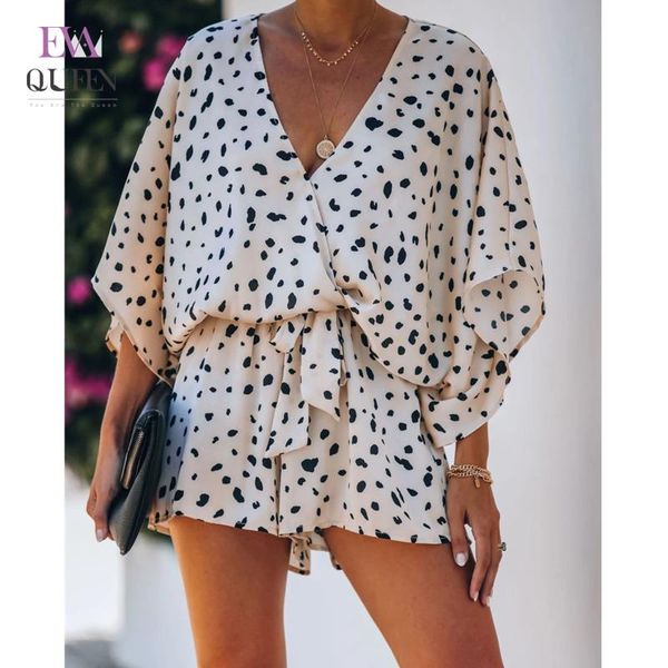 women's jumpsuits & rompers evaqueen leopard print beach woemn v neck sashes bow loose casual summer fashion party elegant playsuits, Black;white
women's jumpsuits & rompers evaqueen leopard print beach woemn v neck sashes bow loose casual summer fashion party elegant playsuits, Black;white