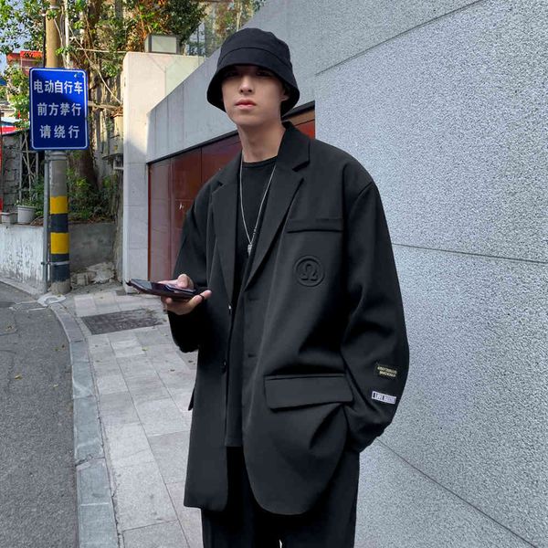men's suits & blazers loose fit blazer for man fashion trends korean design teen clothes oversized only breasted blazers black jackets, White;black
men's suits & blazers loose fit blazer for man fashion trends korean design teen clothes oversized only breasted blazers black jackets, White;black