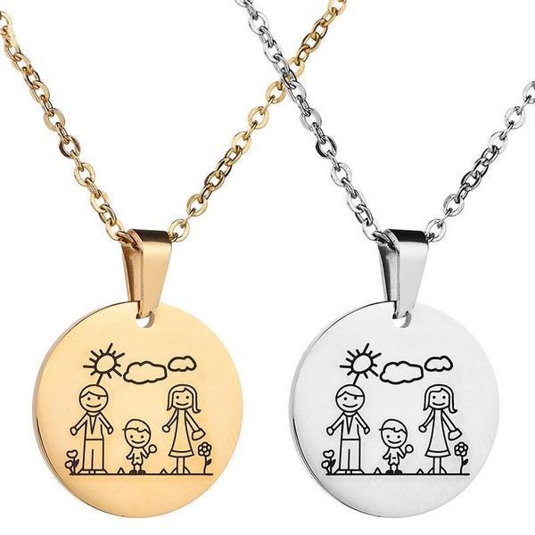 pendant necklaces gold silver color stainless steel round family necklace mom dad son mother father kids boy girl present gift
pendant necklaces gold silver color stainless steel round family necklace mom dad son mother father kids boy girl present gift