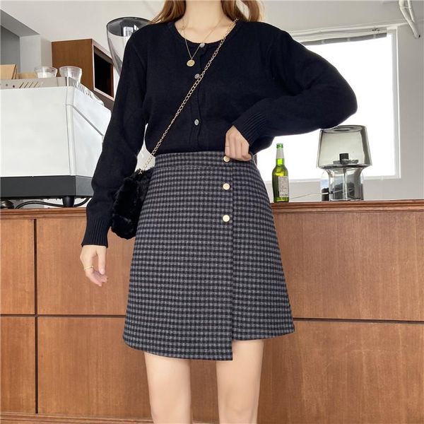 skirts plus size 4xl high waist woolen blend skirt autumn winter 2021 a-line slim irregular plaid mini saia feminina, Black
skirts plus size 4xl high waist woolen blend skirt autumn winter 2021 a-line slim irregular plaid mini saia feminina, Black