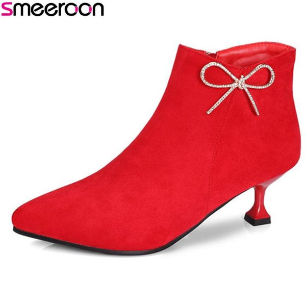 boots smeeroon fashion women zip ankle for high heels pointed toe autumn winter wedding shoes, Black
boots smeeroon fashion women zip ankle for high heels pointed toe autumn winter wedding shoes, Black