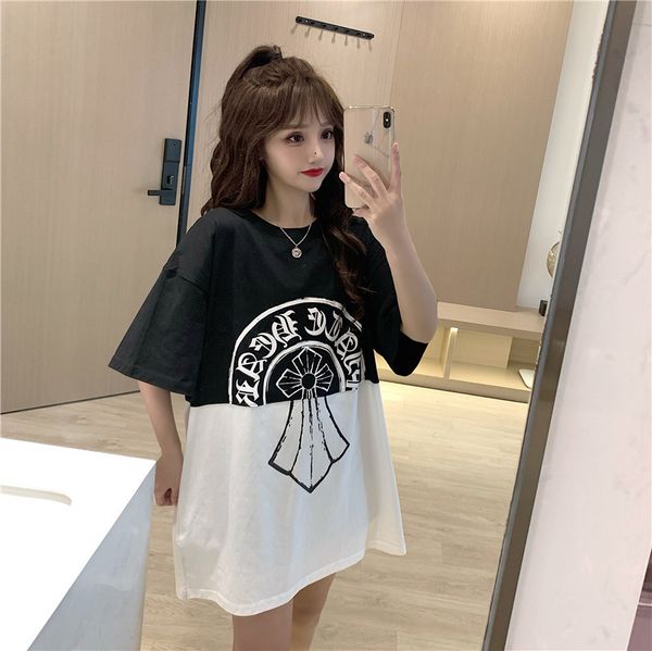 crosin summer clothes 2021 new large korean splicing student girls short sleeve t-shirt women's fashion, White
crosin summer clothes 2021 new large korean splicing student girls short sleeve t-shirt women's fashion, White