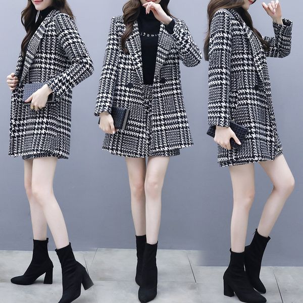 spring and in the autumn new korean houndstooth tweed long jacket bag skirt hip fashion casual office ladies suit tide zgdc, White
spring and in the autumn new korean houndstooth tweed long jacket bag skirt hip fashion casual office ladies suit tide zgdc, White