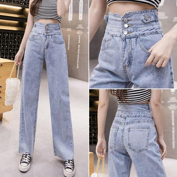 women's jeans 2021 products spring summer women fashion high-rise wide-leg large size loose blue trousers draping pants
women's jeans 2021 products spring summer women fashion high-rise wide-leg large size loose blue trousers draping pants