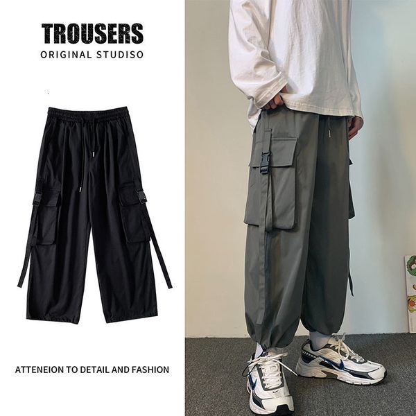 2021 new cargo men's fashion multi-pocket casual wide-leg pants men streetwear loose hip-hop straight trousers mens m-5xl bzg3, Black
2021 new cargo men's fashion multi-pocket casual wide-leg pants men streetwear loose hip-hop straight trousers mens m-5xl bzg3, Black