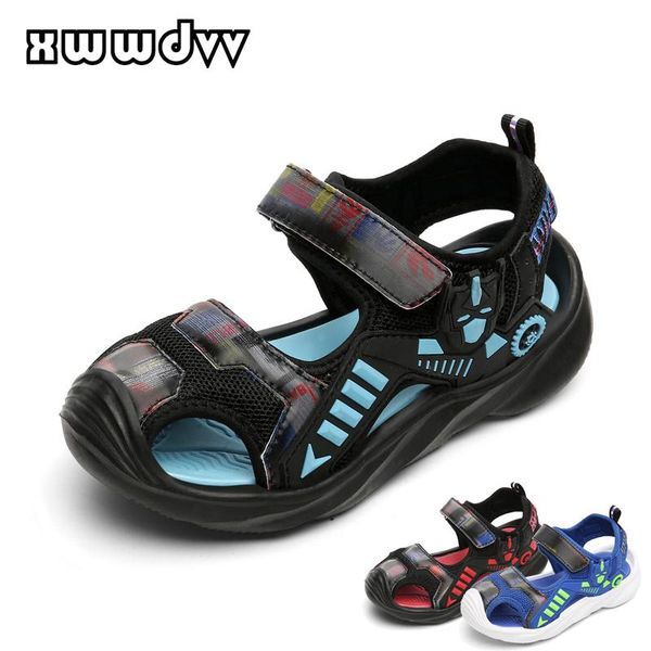sandals xwwdvv children's protect toes boys summer breathable mesh kids shoes outdoor bech children footwear, Black;red
sandals xwwdvv children's protect toes boys summer breathable mesh kids shoes outdoor bech children footwear, Black;red