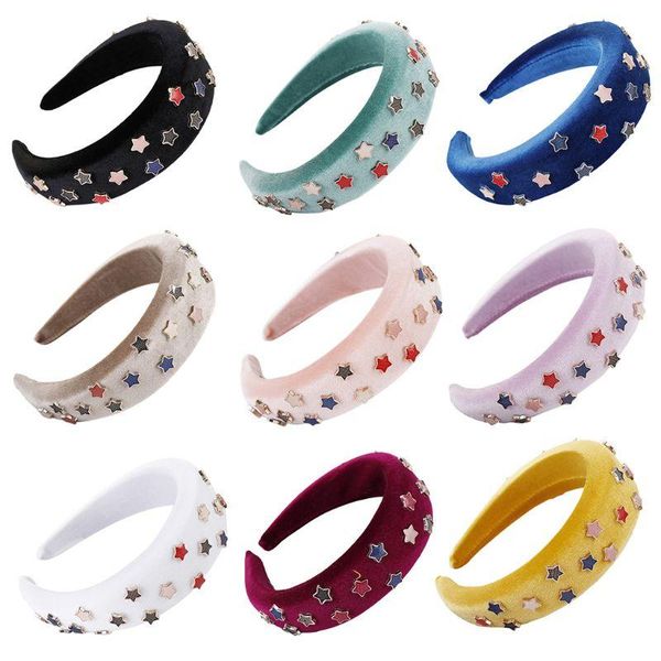 hair accessories women retro thick sponge padded headband metal pentagram star rivet embellished wide hoop velvet wrapped styling headwear
hair accessories women retro thick sponge padded headband metal pentagram star rivet embellished wide hoop velvet wrapped styling headwear