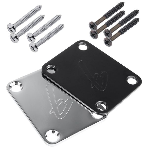 70s vintage-style 4-bolt mount neck plate with engraved "f" logo. includes 4 mounting screws
70s vintage-style 4-bolt mount neck plate with engraved "f" logo. includes 4 mounting screws