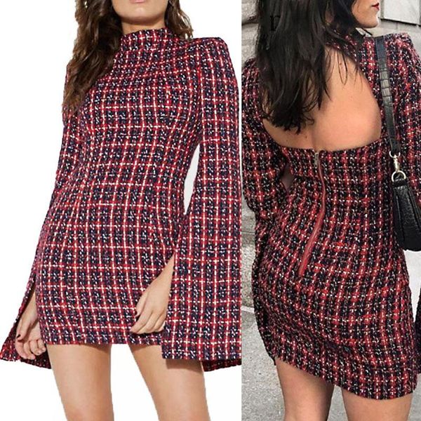 casual dresses vintage turtleneck plaid tweed dress women winter mini bodycon elegant red office ladies 2021 party vestidos, Black;gray
casual dresses vintage turtleneck plaid tweed dress women winter mini bodycon elegant red office ladies 2021 party vestidos, Black;gray