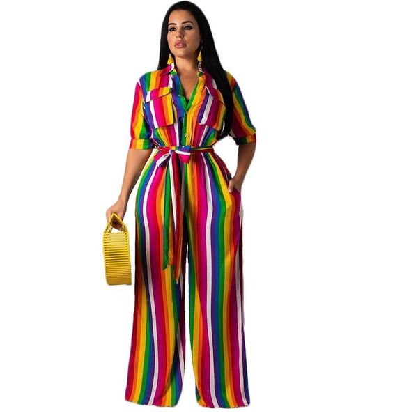 women's jumpsuits & rompers rainbow colorful vertical striped printed womens jumpsuit wide leg pants bomemian style overalls loose sash, Black;white
women's jumpsuits & rompers rainbow colorful vertical striped printed womens jumpsuit wide leg pants bomemian style overalls loose sash, Black;white