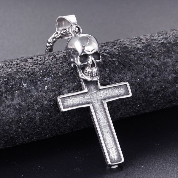 fashion design necklace pendant liguxury jewelry stainless steel cast cross skull titanium men's and women's universal trend, Silver
fashion design necklace pendant liguxury jewelry stainless steel cast cross skull titanium men's and women's universal trend, Silver