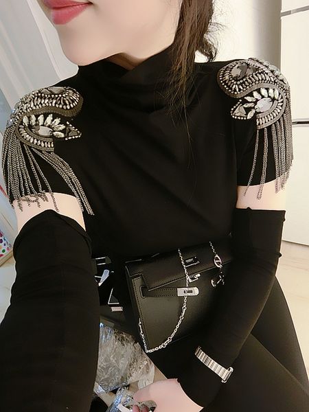 2021 long autumn sleeve v neck tassels t-shirts women fashion bead work black pullovers lady dancing 0d3f, White
2021 long autumn sleeve v neck tassels t-shirts women fashion bead work black pullovers lady dancing 0d3f, White