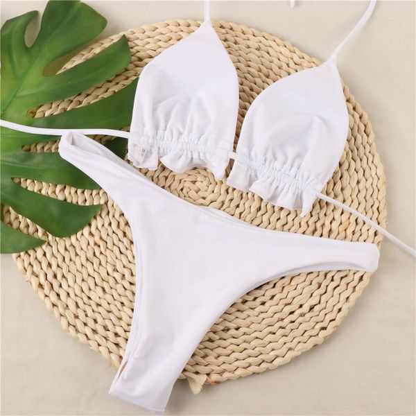 bikini 2019 solid color sling fold ruffle chest pad beach sunbathing bikinis swimwear women swimsuit biquini swimwear, Black
bikini 2019 solid color sling fold ruffle chest pad beach sunbathing bikinis swimwear women swimsuit biquini swimwear, Black