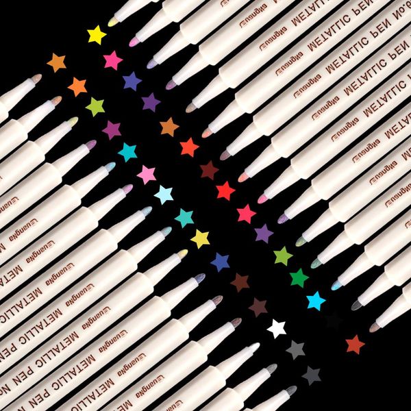 30 Colours Metallic Marker Pens for Glass Paint Rock Painting Stone DIY Card Making Plastic Pottery Wood Metal Surface
30 Colours Metallic Marker Pens for Glass Paint Rock Painting Stone DIY Card Making Plastic Pottery Wood Metal Surface