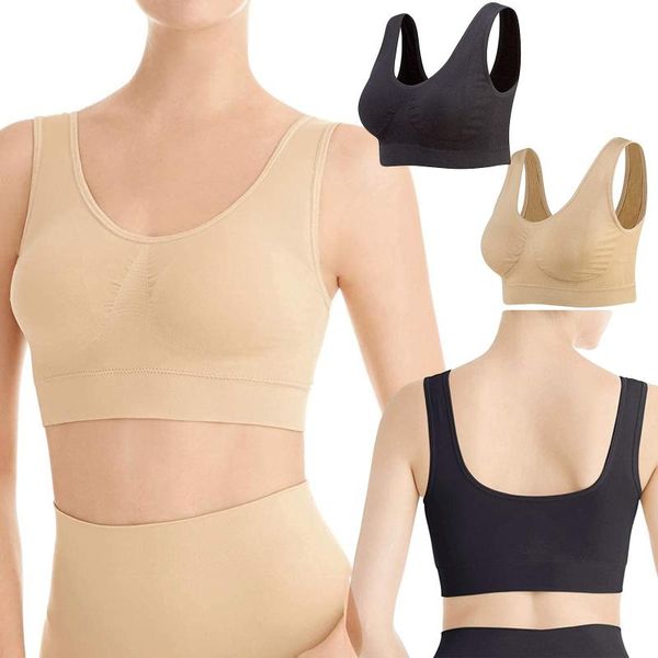 gym clothing 2-pack underwear seamless sports bra wireyoga with removable pads for women summer camisetas tirantes mujer 38, White;black
gym clothing 2-pack underwear seamless sports bra wireyoga with removable pads for women summer camisetas tirantes mujer 38, White;black