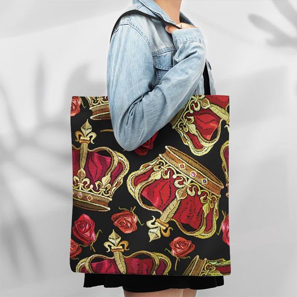 storage bags punk style ladies handbags canvas tote bag cloth shoulder shopper for women reusable shopping with zipper
storage bags punk style ladies handbags canvas tote bag cloth shoulder shopper for women reusable shopping with zipper