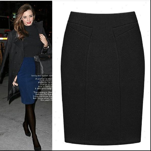 plus size female knee length slim midi skirt 2019 autumn and winter fashion high waist woolen women casual pencil skirts, Black
plus size female knee length slim midi skirt 2019 autumn and winter fashion high waist woolen women casual pencil skirts, Black