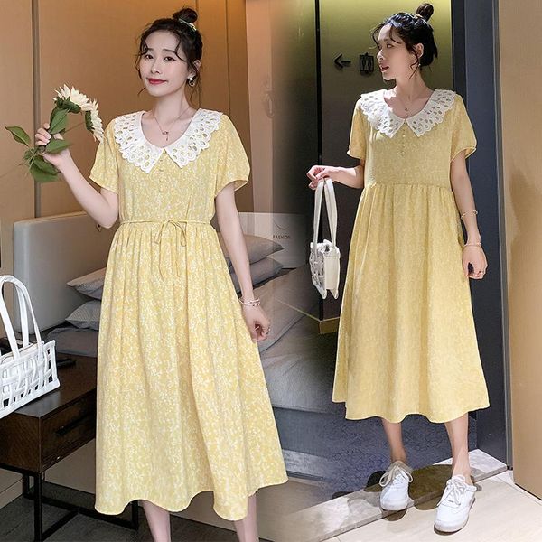 maternity dresses 8129# summer korean fashion printed chiffon long dress sweet chic a line slim clothes for pregnant women pregnancy, White
maternity dresses 8129# summer korean fashion printed chiffon long dress sweet chic a line slim clothes for pregnant women pregnancy, White