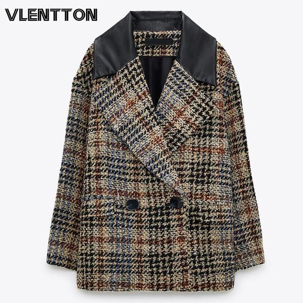 2021 autumn winter women vintage plaid tweed blazer coat chic pockets loose outwear female office ladies suit jacket mujer, White;black
2021 autumn winter women vintage plaid tweed blazer coat chic pockets loose outwear female office ladies suit jacket mujer, White;black
