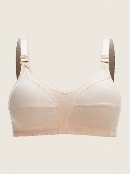 plus seam detail plain bralette t40n#, Black;white