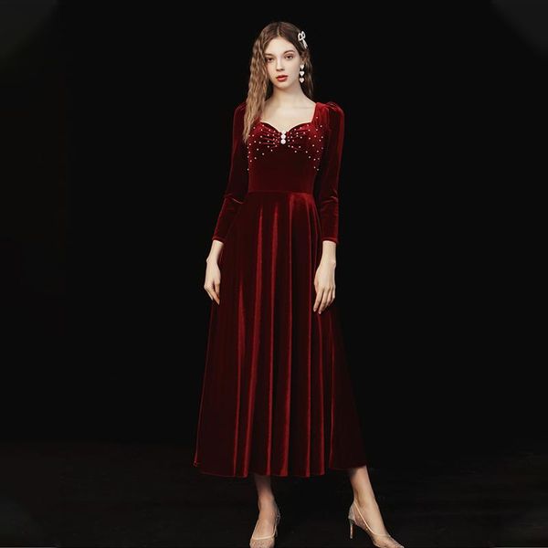 party dresses special occasion vintage v-neck three quarter pearls pleat luxury burgundy a-line elegant fashion women prom gown e874, White;black
party dresses special occasion vintage v-neck three quarter pearls pleat luxury burgundy a-line elegant fashion women prom gown e874, White;black