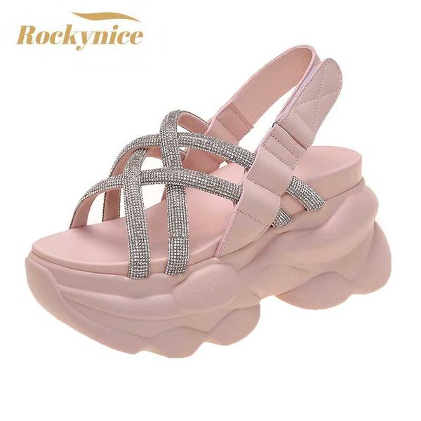 dress shoes platform bling sandals women summer breathable wedges 9cm high heels ladies crystal beach slippers chunky sandalias mujer, Black
dress shoes platform bling sandals women summer breathable wedges 9cm high heels ladies crystal beach slippers chunky sandalias mujer, Black