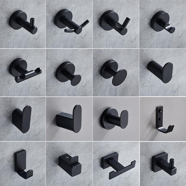 robe hooks 304 stainless steel bathroom accessories set hook matte black coat wall mounted towel
robe hooks 304 stainless steel bathroom accessories set hook matte black coat wall mounted towel
