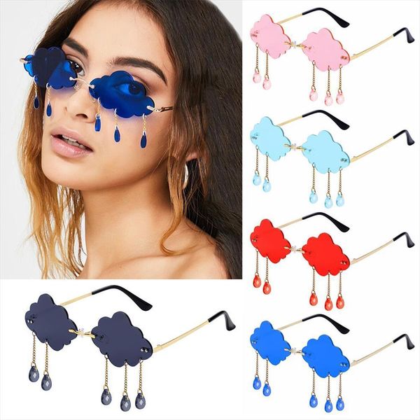trendy tassel sunglasses fashion retro rimless uv400 sun glasses steampunk shades funny clouds shaped eyeglasses, White;black
trendy tassel sunglasses fashion retro rimless uv400 sun glasses steampunk shades funny clouds shaped eyeglasses, White;black