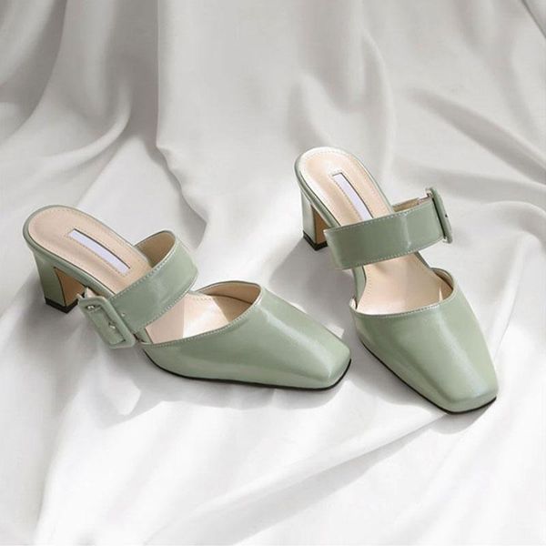 dress shoes square head cow leather thick heel sandal female summer korean version of simple small fresh women's with high heels, Black
dress shoes square head cow leather thick heel sandal female summer korean version of simple small fresh women's with high heels, Black