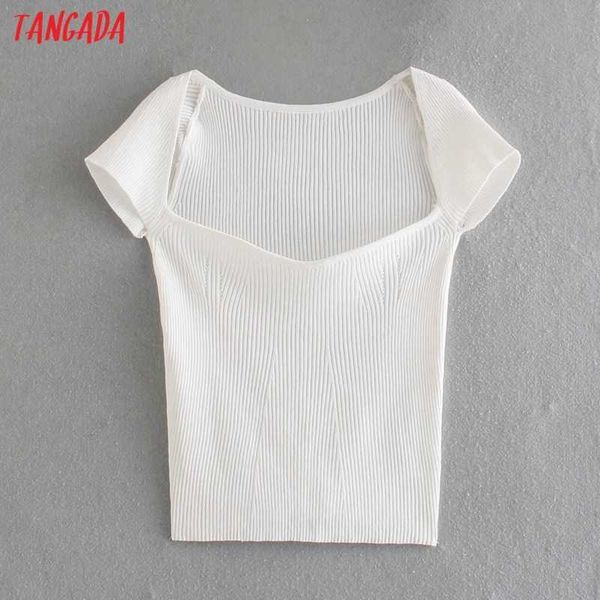 tangada women white strethy t shirt short sleeve square neck tees ladies casual tee shirt street wear ab03 210609
tangada women white strethy t shirt short sleeve square neck tees ladies casual tee shirt street wear ab03 210609