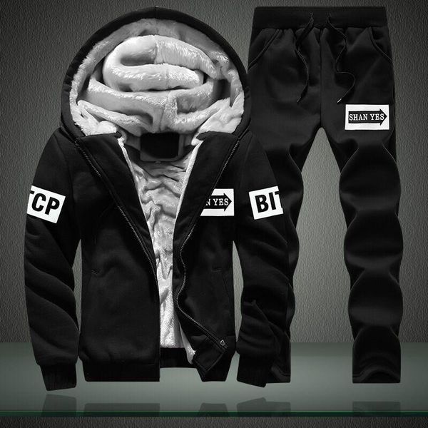 men's tracksuits 2021 winter men sweatpants and hoodie set track suits sets warm hooded sportswear 2 piece lined thick tracksuit, Gray
men's tracksuits 2021 winter men sweatpants and hoodie set track suits sets warm hooded sportswear 2 piece lined thick tracksuit, Gray
