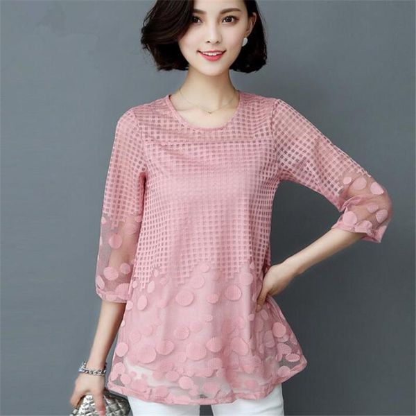 women's blouses & shirts 5xl women spring summer fashion elegant lace blouse shirt chiffon 3/4 sleeve plus size loose clothing, White
women's blouses & shirts 5xl women spring summer fashion elegant lace blouse shirt chiffon 3/4 sleeve plus size loose clothing, White