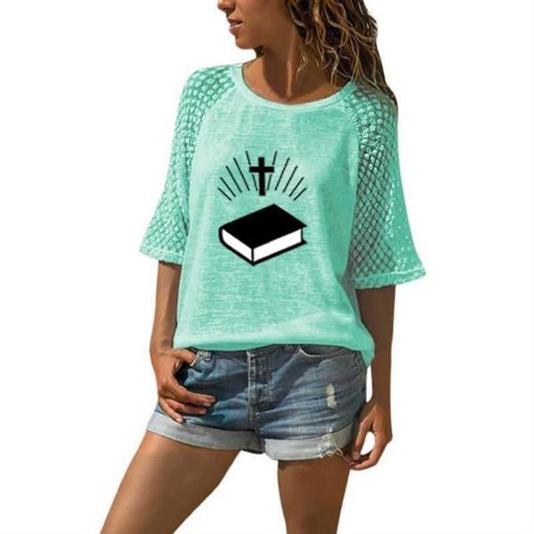 women's t-shirt larger size lace crew neck summer female leisure 3/4 sleeve harajuku faith book letters print, White
women's t-shirt larger size lace crew neck summer female leisure 3/4 sleeve harajuku faith book letters print, White