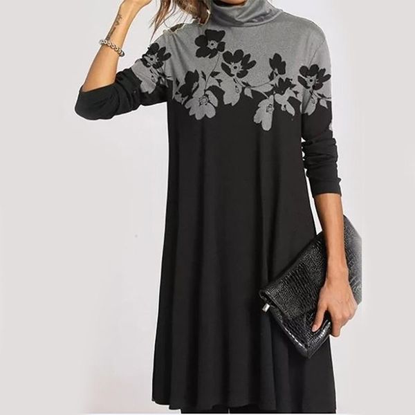 casual dresses vintage floral print elegant women dress fashion party high-collar loose lady long-sleeved long vestido, Black;gray
casual dresses vintage floral print elegant women dress fashion party high-collar loose lady long-sleeved long vestido, Black;gray