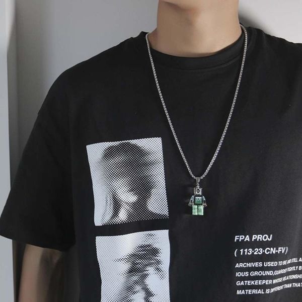 chains hip hop punk resin men necklace transparent diy electronic robot pendant women sweater chain accessories, Silver
chains hip hop punk resin men necklace transparent diy electronic robot pendant women sweater chain accessories, Silver