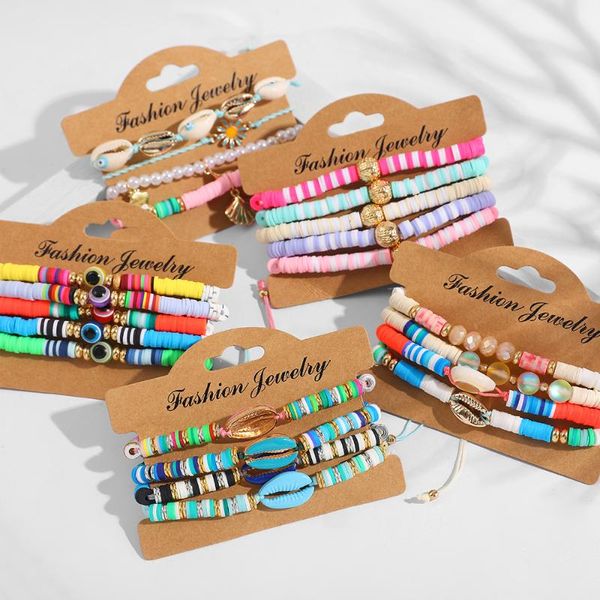 charm bracelets boho multilayer polymer clay set for women fashion statement shell bracelet bohemia evil eyes big beads jewelry, Golden;silver
charm bracelets boho multilayer polymer clay set for women fashion statement shell bracelet bohemia evil eyes big beads jewelry, Golden;silver