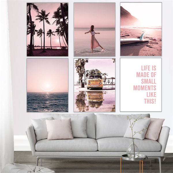 unframed nordic pink sea view sunset landscape painting coconut bus beauty print wall art poster
unframed nordic pink sea view sunset landscape painting coconut bus beauty print wall art poster