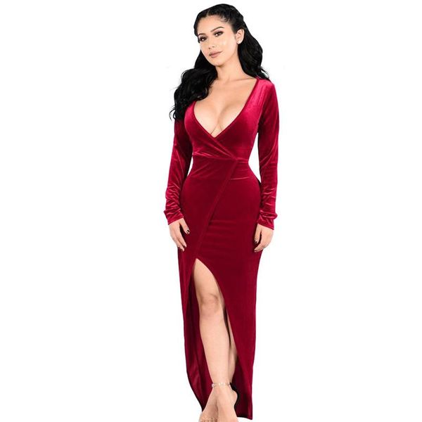 casual dresses vintage velvet deep v-neck maxi dress women long sleeve club wear winter vestidos tunic bodycon evening party, Black;gray
casual dresses vintage velvet deep v-neck maxi dress women long sleeve club wear winter vestidos tunic bodycon evening party, Black;gray