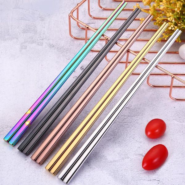 black chopstick 1 pair 23.5 cm square chopsticks 304 stainless steel 5 colors korea sushi colorful chopstick
black chopstick 1 pair 23.5 cm square chopsticks 304 stainless steel 5 colors korea sushi colorful chopstick