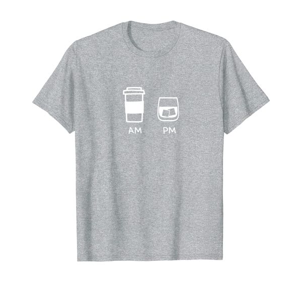 big and tall am to pm coffee whisky rum tequila vodka t-shirt, White;black 
big and tall am to pm coffee whisky rum tequila vodka t-shirt, White;black