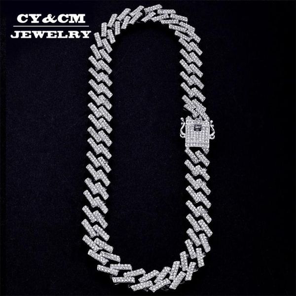 chains 15mm mens gold silver color necklace full iced out crystal rhinestones heavy miami cuban link chain prong hip hop necklaces
chains 15mm mens gold silver color necklace full iced out crystal rhinestones heavy miami cuban link chain prong hip hop necklaces
