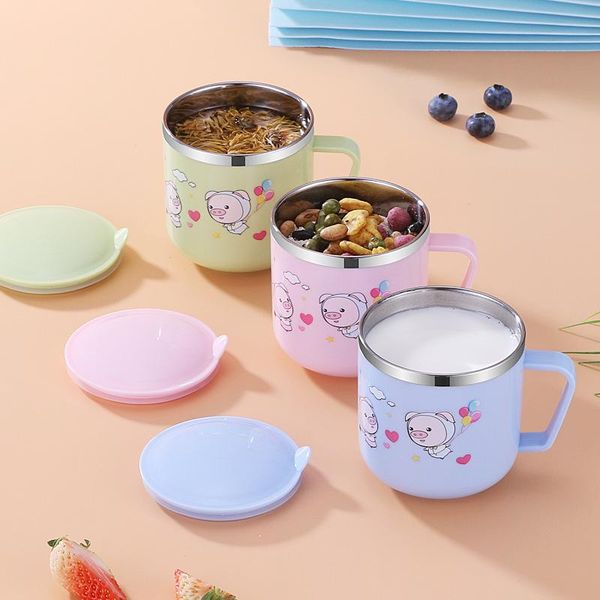 mugs stainless steel children's can be used for breakfast, milk, water and other cartoon double-layer cups with handles
mugs stainless steel children's can be used for breakfast, milk, water and other cartoon double-layer cups with handles